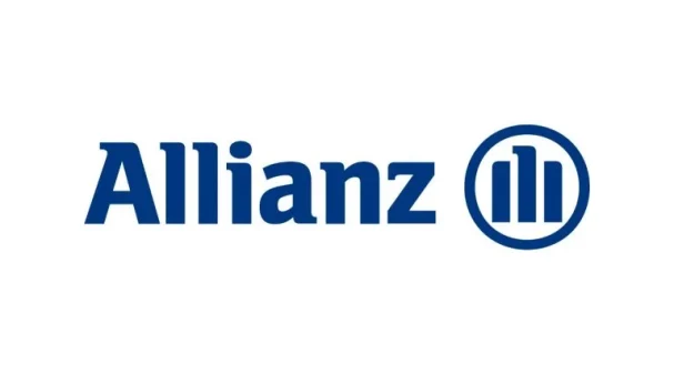 Logo der Allianz mit stilisiertem Symbol in Blau und Weiß.